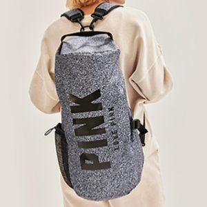 VICTORIA'S SECRET PINK Campus Convertible Duffle Large Backpack Gray Marl Black